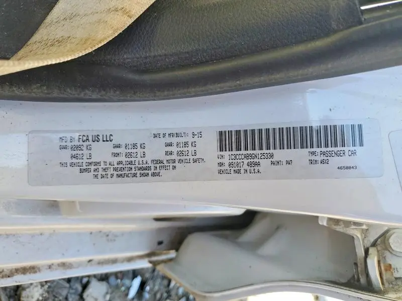 2016 CHRYSLER 200 LIMITED  