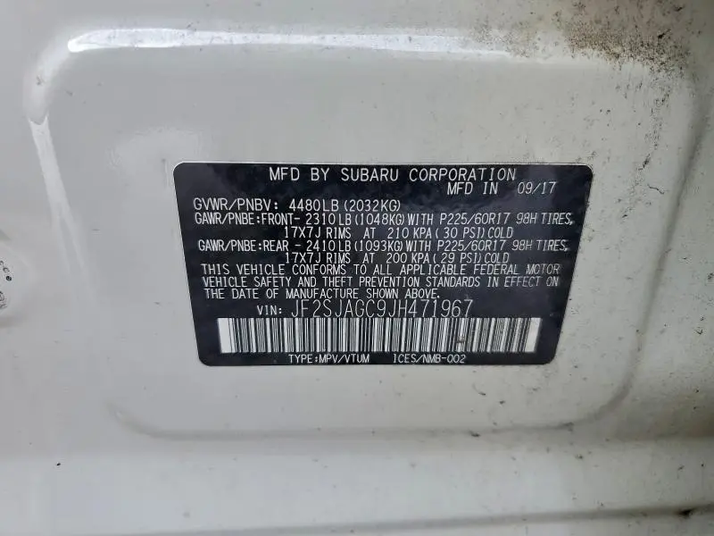 2018 SUBARU FORESTER 2.5I PREMIUM  