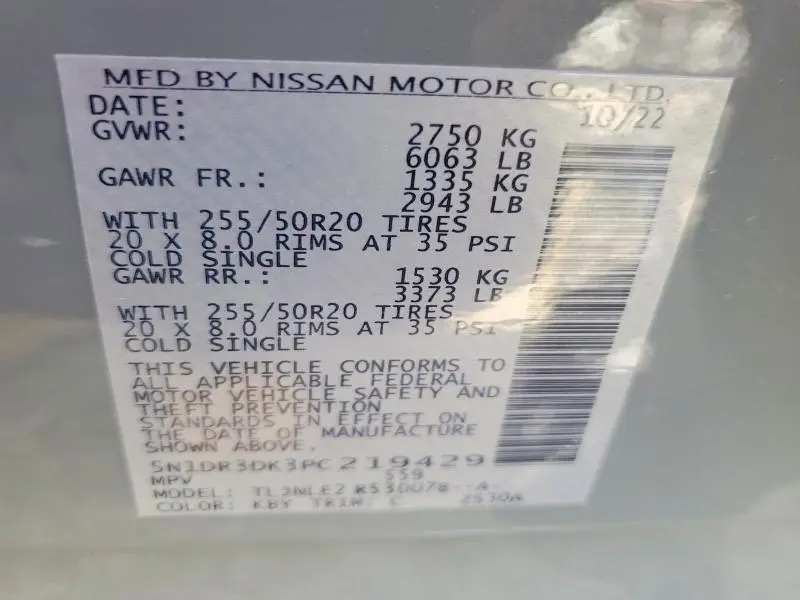 2023 NISSAN PATHFINDER PLATINUM  