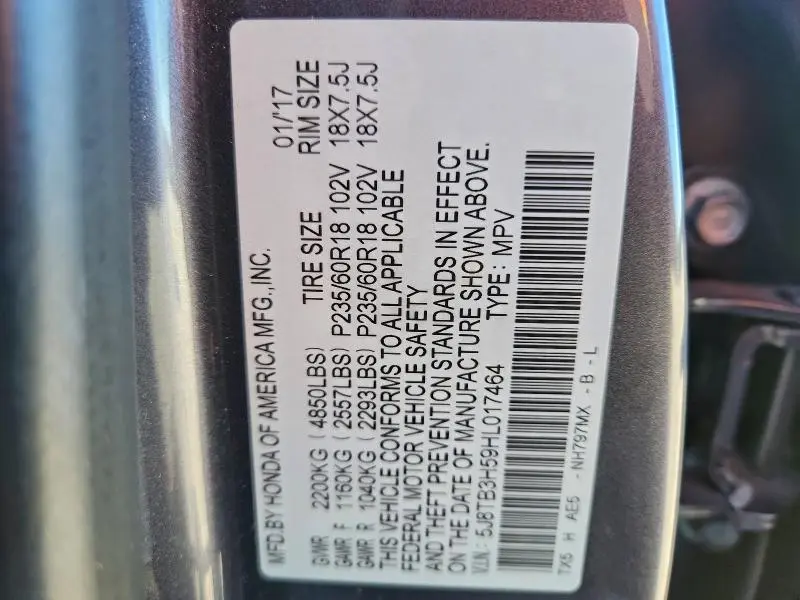 2017 ACURA RDX TECHNOLOGY  