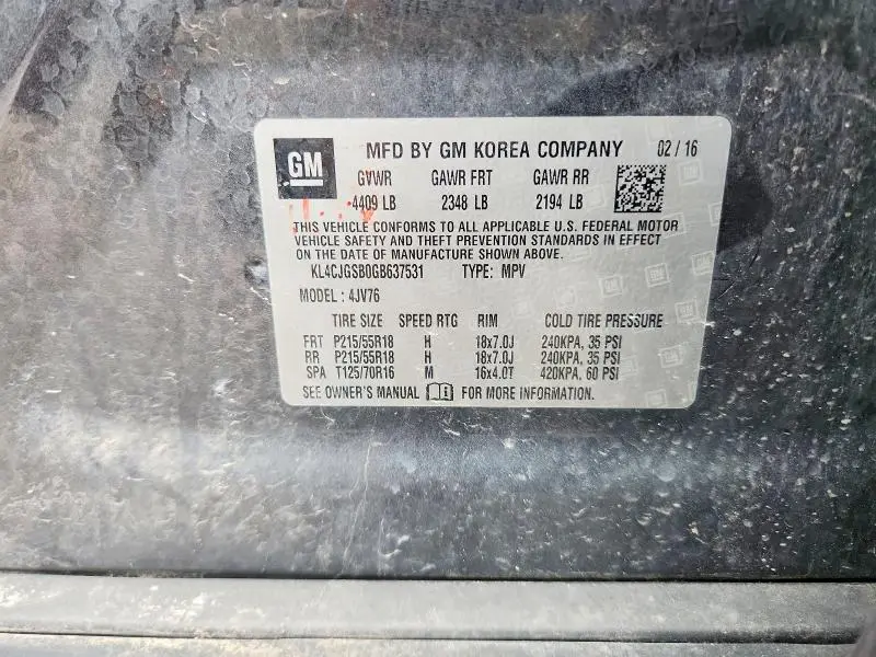 2016 BUICK ENCORE   