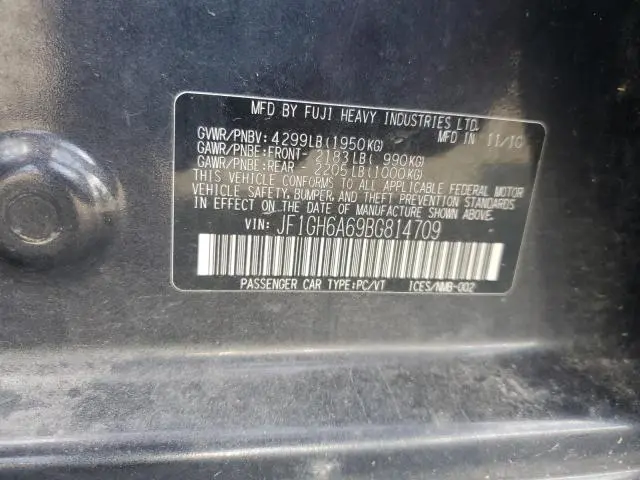 2011 SUBARU IMPREZA 2.5I  