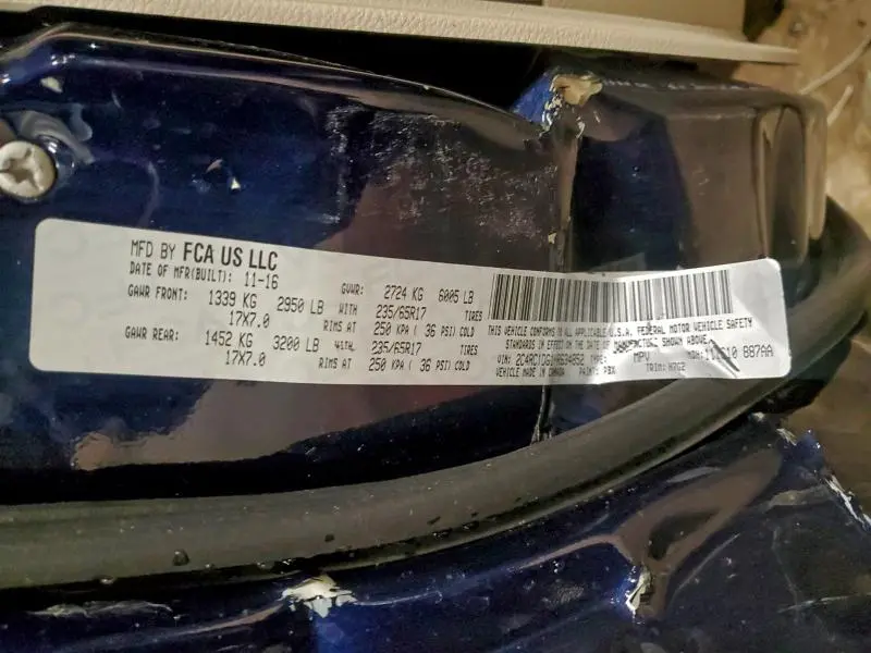 2017 CHRYSLER PACIFICA TOURING  