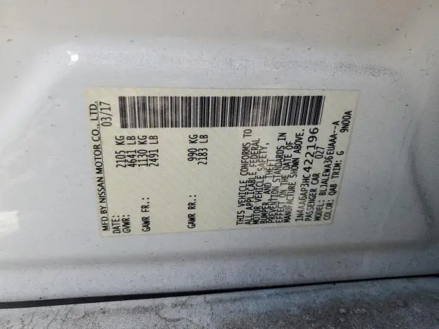 2017 NISSAN MAXIMA 3.5S  