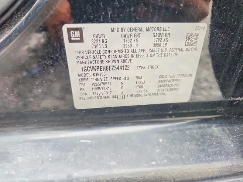 2014 CHEVROLET SILVERADO K1500  