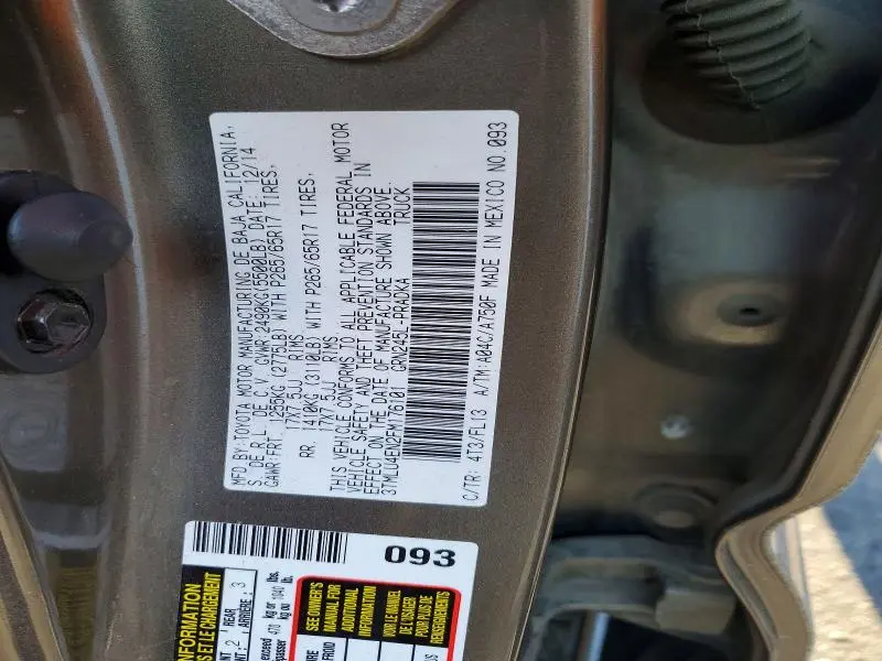 2015 TOYOTA TACOMA V6  
