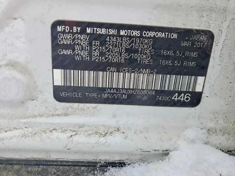 2017 MITSUBISHI RVR SE  