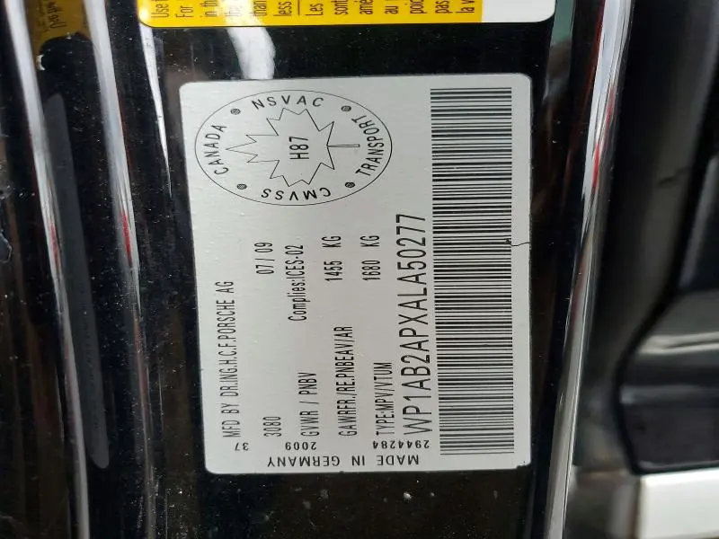 2010 PORSCHE CAYENNE S  