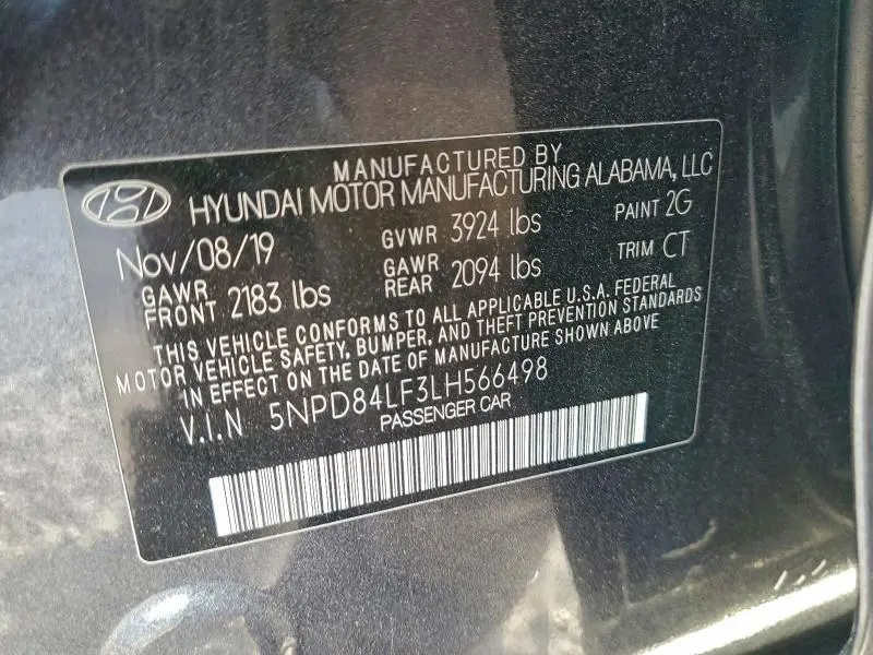 2020 HYUNDAI ELANTRA SEL  