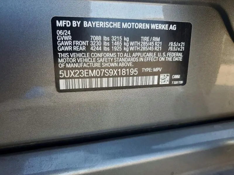2025 BMW X7 XDRIVE40I  