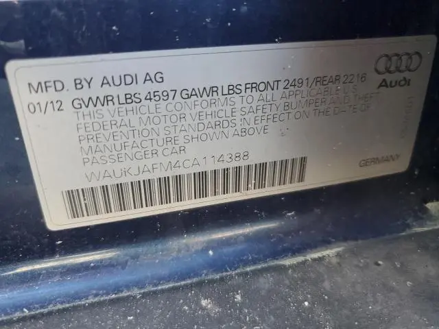 2012 AUDI A3 PREMIUM PLUS  