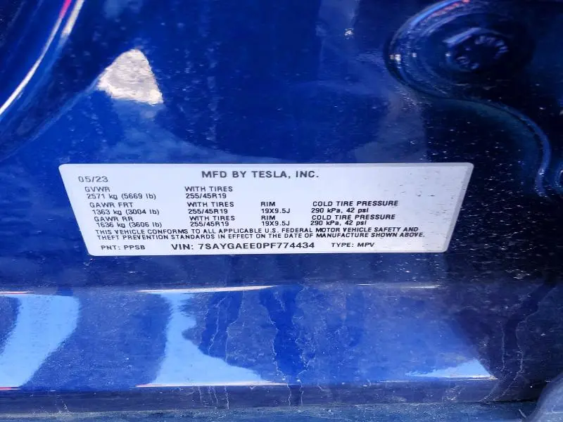 2023 TESLA MODEL Y   