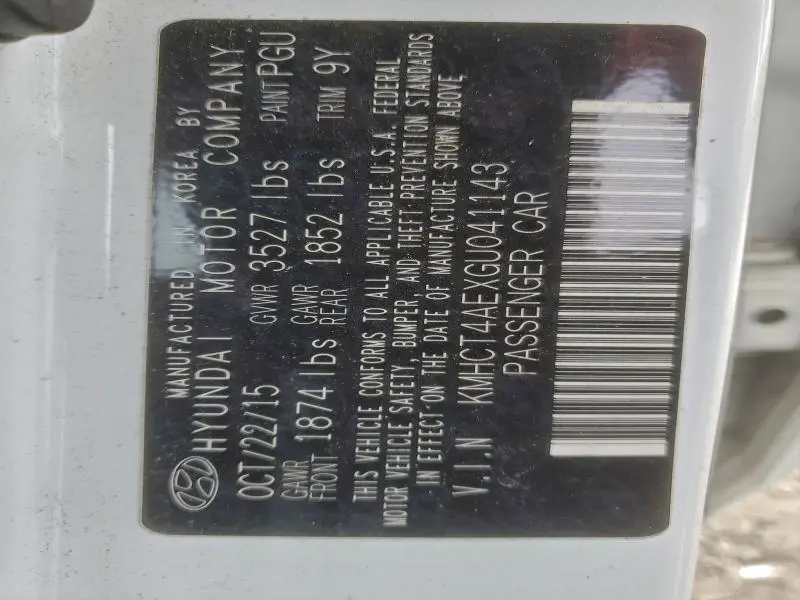 2016 HYUNDAI ACCENT SE  