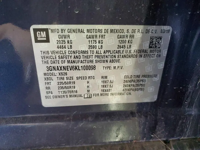 2019 CHEVROLET EQUINOX PREMIER  