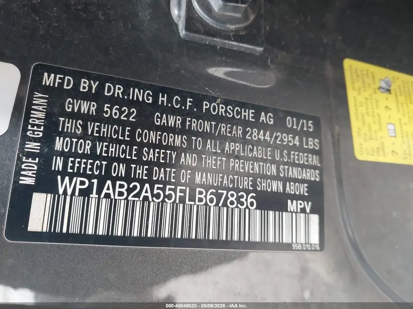 2015 PORSCHE MACAN S