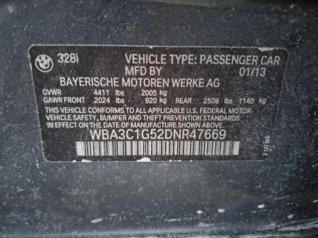 2013 BMW 328 I SULEV  
