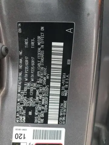 2015 TOYOTA SIENNA XLE  