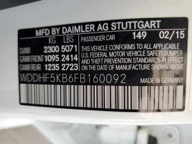 2015 MERCEDES-BENZ E 350  