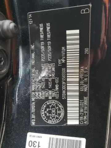 2015 TOYOTA SIENNA SPORT  