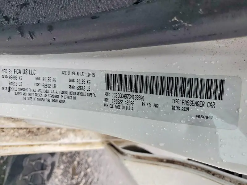 2016 CHRYSLER 200 LIMITED  