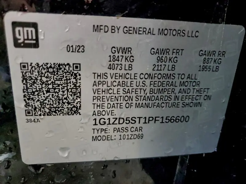 2023 CHEVROLET MALIBU LT  