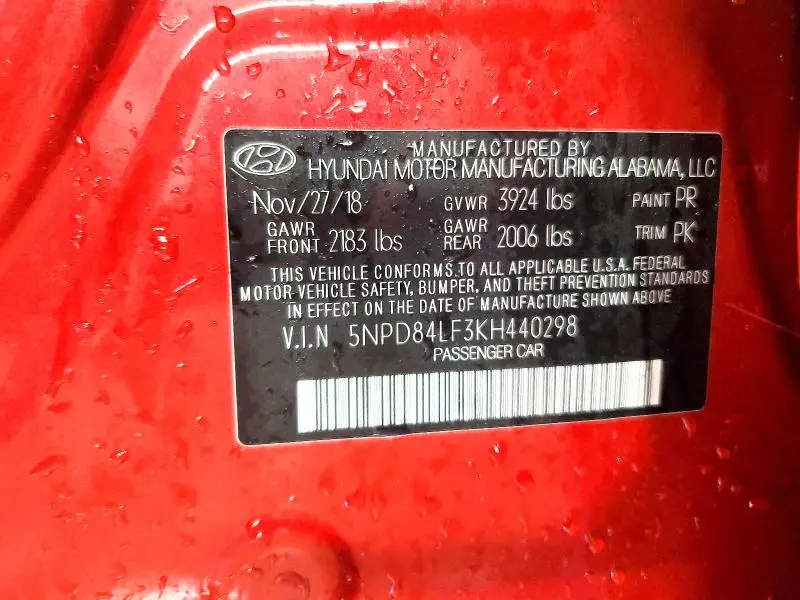 2019 HYUNDAI ELANTRA SEL  