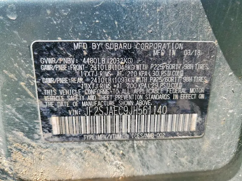 2018 SUBARU FORESTER 2.5I PREMIUM  