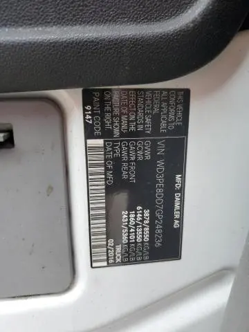 2016 MERCEDES-BENZ SPRINTER 2500  
