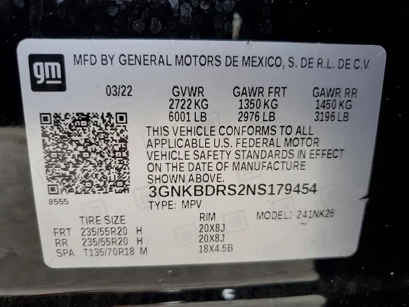 2022 CHEVROLET BLAZER 3LT  