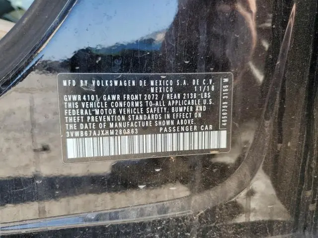 2017 VOLKSWAGEN JETTA SE  