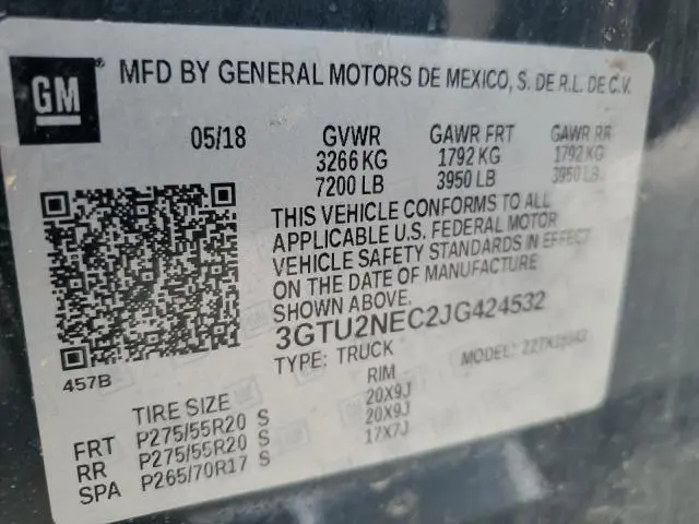 2018 GMC SIERRA K1500 SLT  