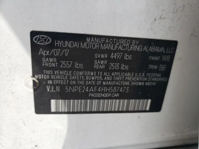 2017 HYUNDAI SONATA SE  