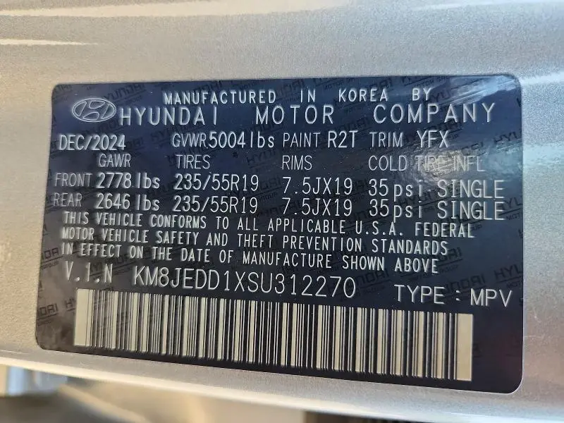 2025 HYUNDAI TUCSON LIMITED  