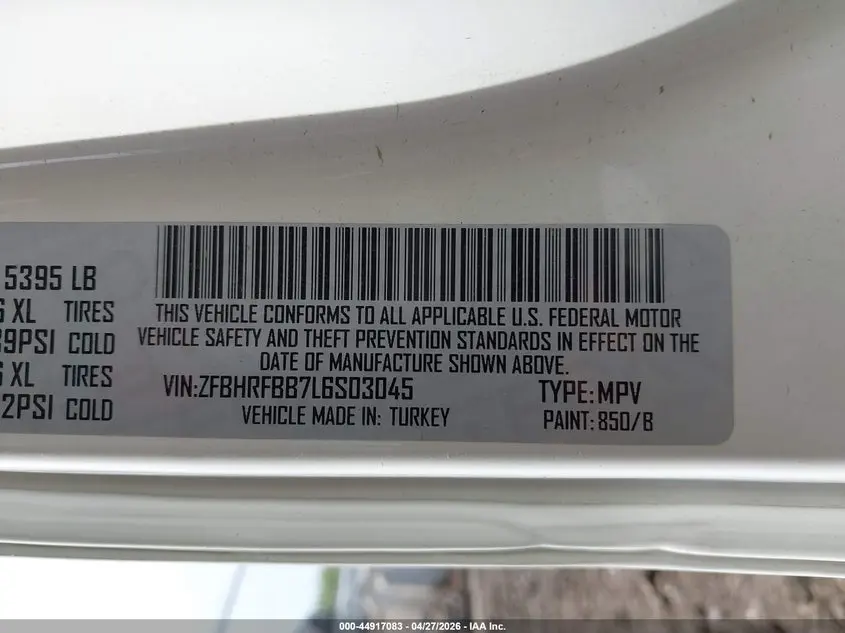 2020 RAM PROMASTER CITY TRADESMAN SLT