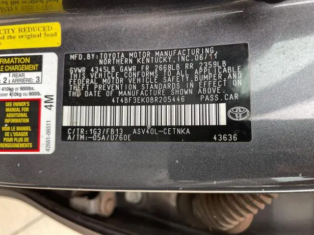 2011 TOYOTA CAMRY BASE  