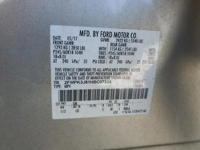 2017 FORD EDGE SEL  
