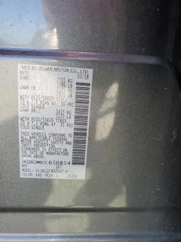 2018 NISSAN PATHFINDER S  