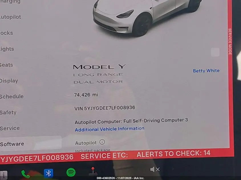 2020 TESLA MODEL Y LONG RANGE DUAL MOTOR ALL-WHEEL DRIVE