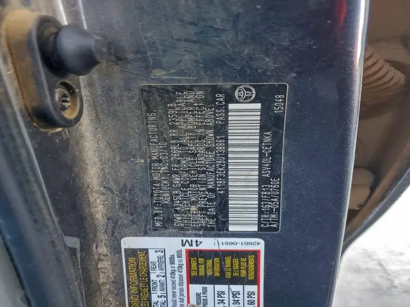 2011 TOYOTA CAMRY BASE  