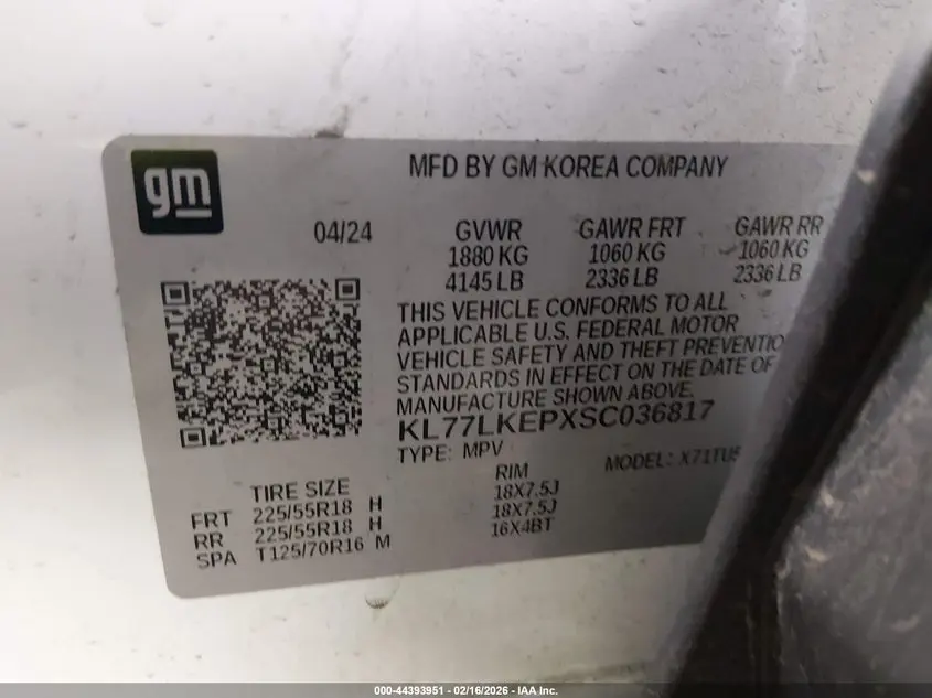 2025 CHEVROLET TRAX FWD ACTIV