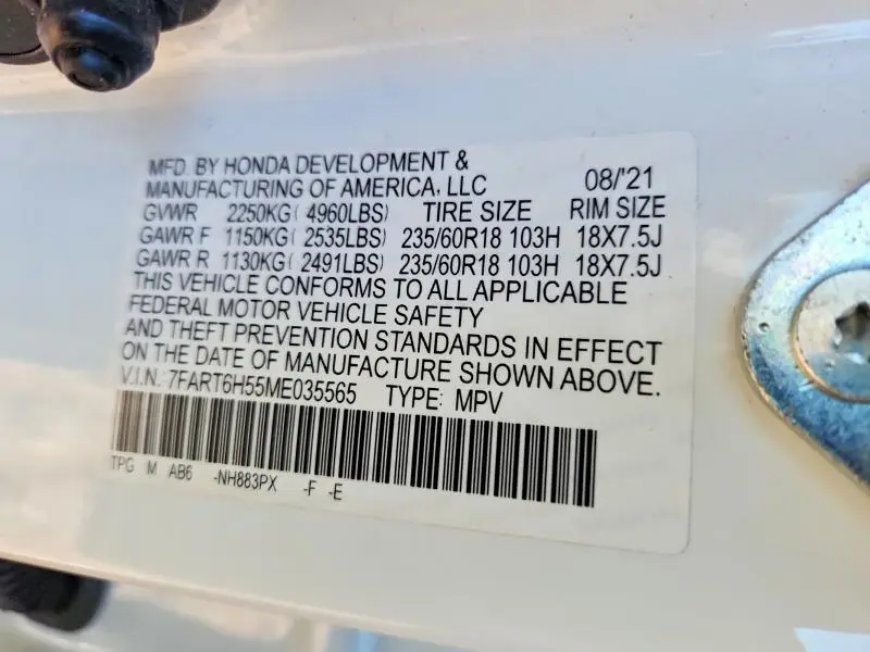 2021 HONDA CR-V EX  
