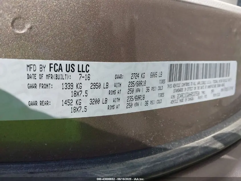 2017 CHRYSLER PACIFICA TOURING-L PLUS