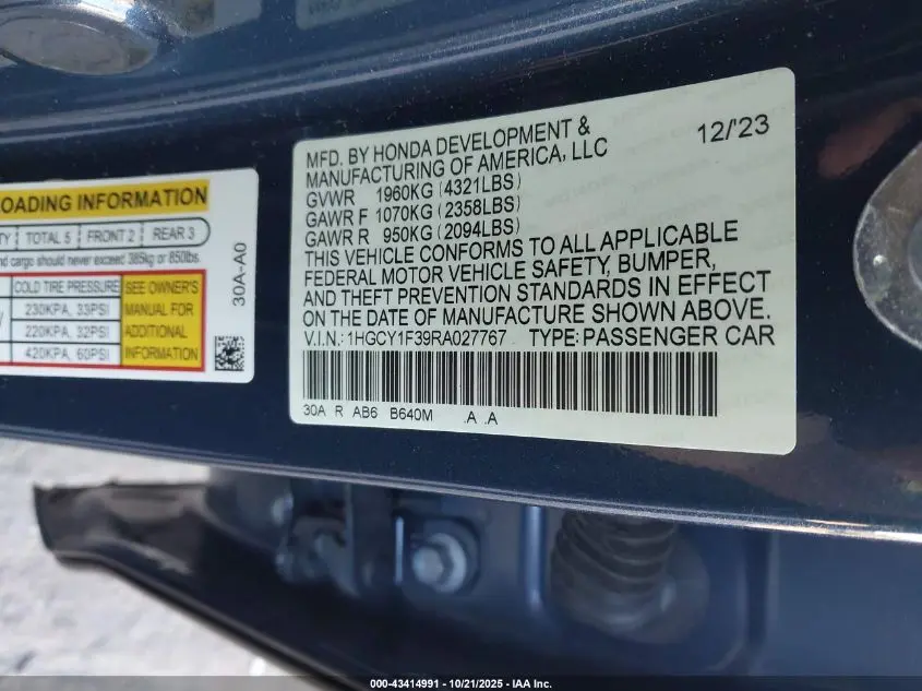 2024 HONDA ACCORD EX