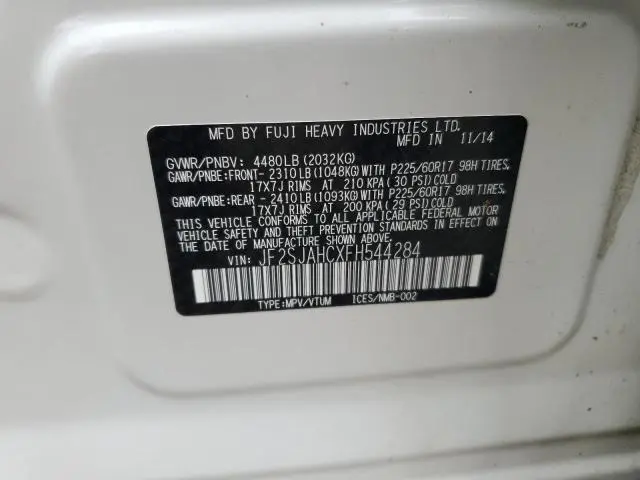 2015 SUBARU FORESTER 2.5I LIMITED  