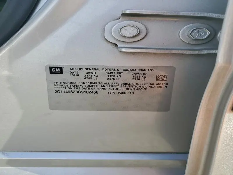 2016 CHEVROLET IMPALA LTZ  