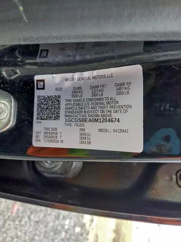 2021 CHEVROLET COLORADO   