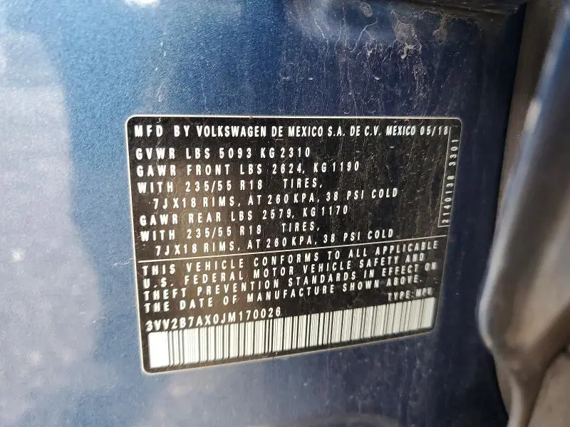 2018 VOLKSWAGEN TIGUAN SE/SEL  