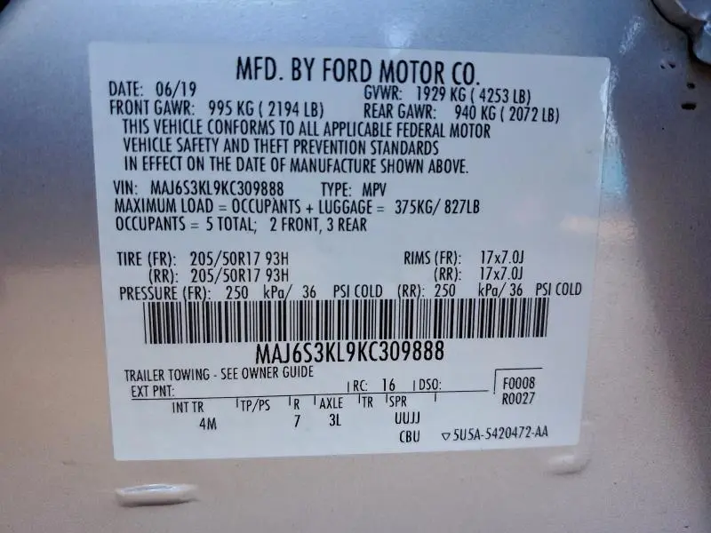 2019 FORD ECOSPORT TITANIUM  