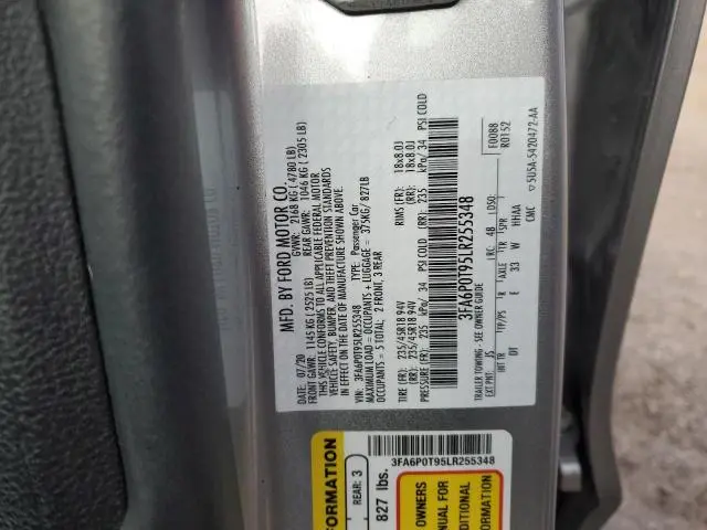 2020 FORD FUSION SE  