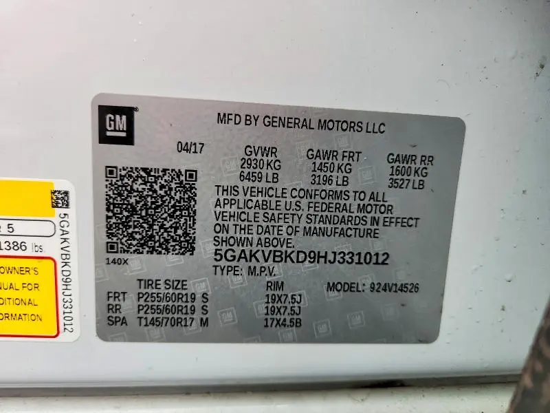 2017 BUICK ENCLAVE   